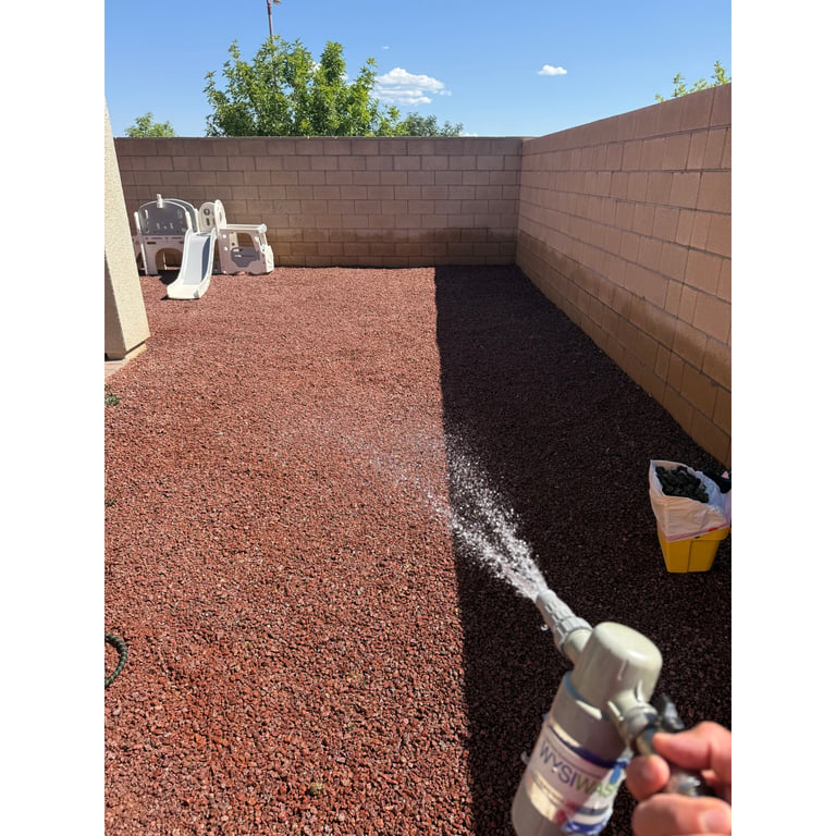 Victoria's yard after scooping