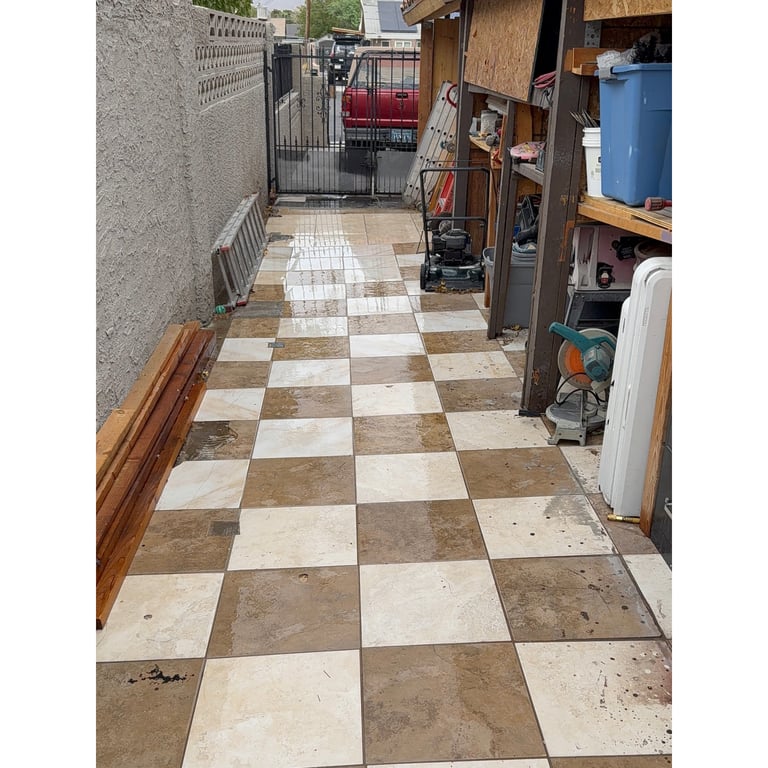Yackie's yard after scooping