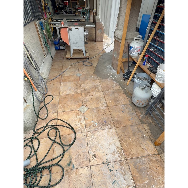 Yackie's yard after scooping